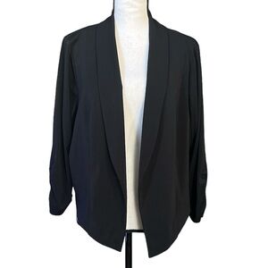 NWT Torrid LS PEBBLE CREP BLAZER 3/4 SLEEVES SZ 1